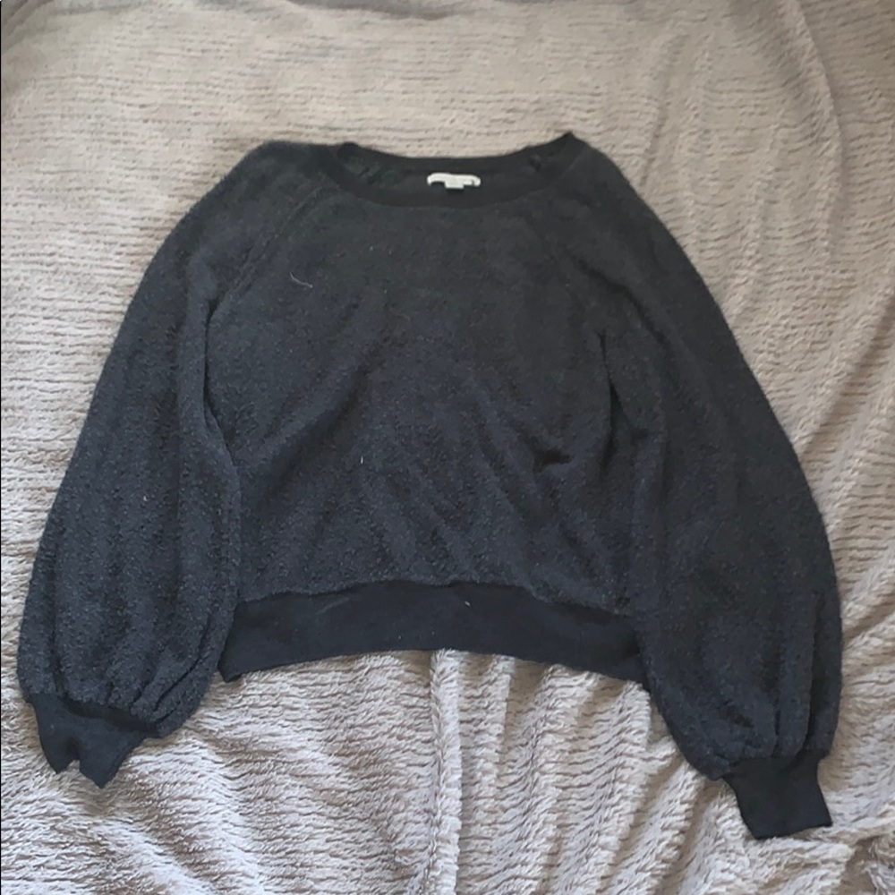 Gray Belle Sleeve Sweater